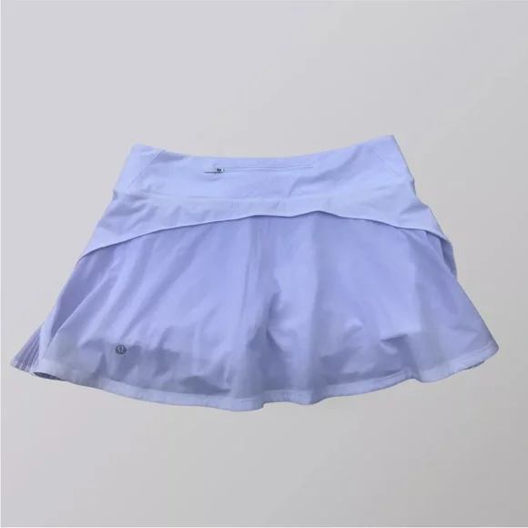 LULULEMON PLAY OFF the PLEATS SKIRT MID RISE WHITE + Lavender sz.8 - Picture 7 of 12
